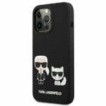 Karl Lagerfeld KLHMP13LSSKCK Black Silicone Karl & Choupette Magsafe Kryt iPhone 13 Pro