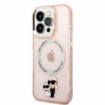 Karl Lagerfeld KLHMP14LHNKCIP Pink IML NFT Karl&Choupette Magsafe Kryt iPhone 14 Pro