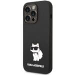 Karl Lagerfeld KLHMP14LSNCHBCK Black Silicone Choupette MagSafe Kryt iPhone 14 Pro