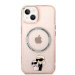 Karl Lagerfeld KLHMP14MHNKCIP Pink Iconic Karl&Choupette MagSafe Kryt iPhone 14 Plus