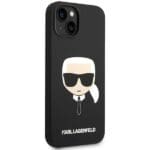 Karl Lagerfeld KLHMP14MSLKHBK Black Silicone Karl`s Head MagSafe Kryt iPhone 14 Plus