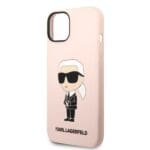 Karl Lagerfeld KLHMP14MSNIKBCP Pink Silicone Ikonik MagSafe Kryt iPhone 14 Plus