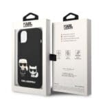 Karl Lagerfeld KLHMP14MSSKCK Black Liquid Silicone Karl & Choupette MagSafe Kryt iPhone 14 Plus