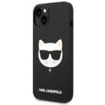 Karl Lagerfeld KLHMP14SSLCHBK Black Silicone Choupette Head MagSafe Kryt iPhone 14