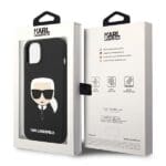 Karl Lagerfeld KLHMP14SSLKHBK Black Silicone Karl`s Head MagSafe Kryt iPhone 14
