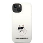Karl Lagerfeld KLHMP14SSNCHBCH White Silicone Choupette MagSafe Kryt iPhone 14