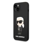 Karl Lagerfeld KLHMP14SSNIKBCK Black Silicone Ikonik MagSafe Kryt iPhone 14