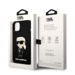 Karl Lagerfeld KLHMP14SSNIKBCK Black Silicone Ikonik MagSafe Kryt iPhone 14