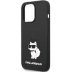 Karl Lagerfeld KLHMP14XSNCHBCK Black Silicone Choupette MagSafe Kryt iPhone 14 Pro Max