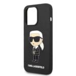 Karl Lagerfeld KLHMP14XSNIKBCK Black Silicone Ikonik MagSafe Kryt iPhone 14 Pro Max