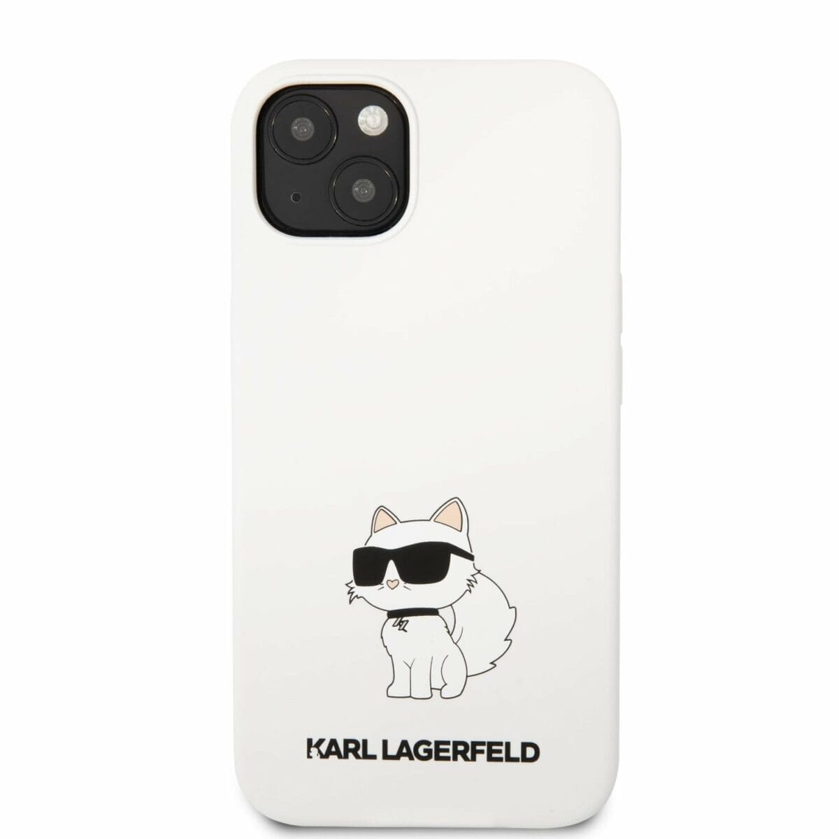 Karl Lagerfeld Liquid Silicone Choupette NFT White Kryt iPhone 13