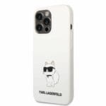 Karl Lagerfeld Liquid Silicone Choupette NFT White Kryt iPhone 13 Pro Max