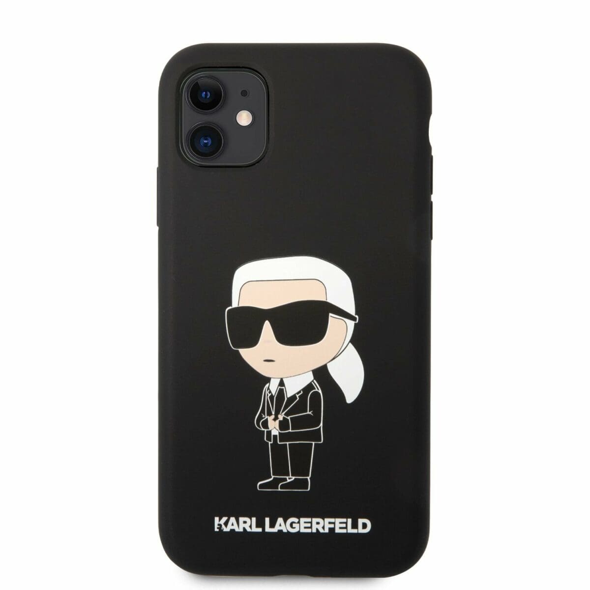Karl Lagerfeld Liquid Silicone Ikonik NFT Black Kryt iPhone 11