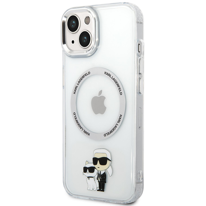 Karl Lagerfeld MagSafe IML Karl and Choupette NFT Transparent Kryt iPhone 13