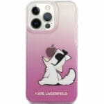 Karl Lagerfeld PC/TPU Choupette Eat Pink Kryt iPhone 13 Pro