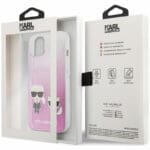 Karl Lagerfeld PC/TPU Ikonik Karl and Choupette Pink Kryt iPhone 13 Mini