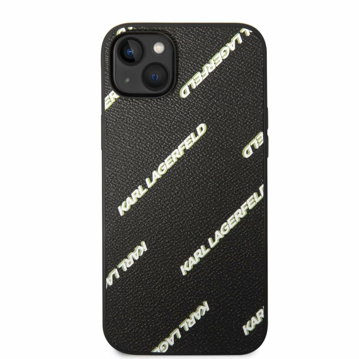 Karl Lagerfeld PU Grained Leather Logomania Black Kryt iPhone 14 Plus