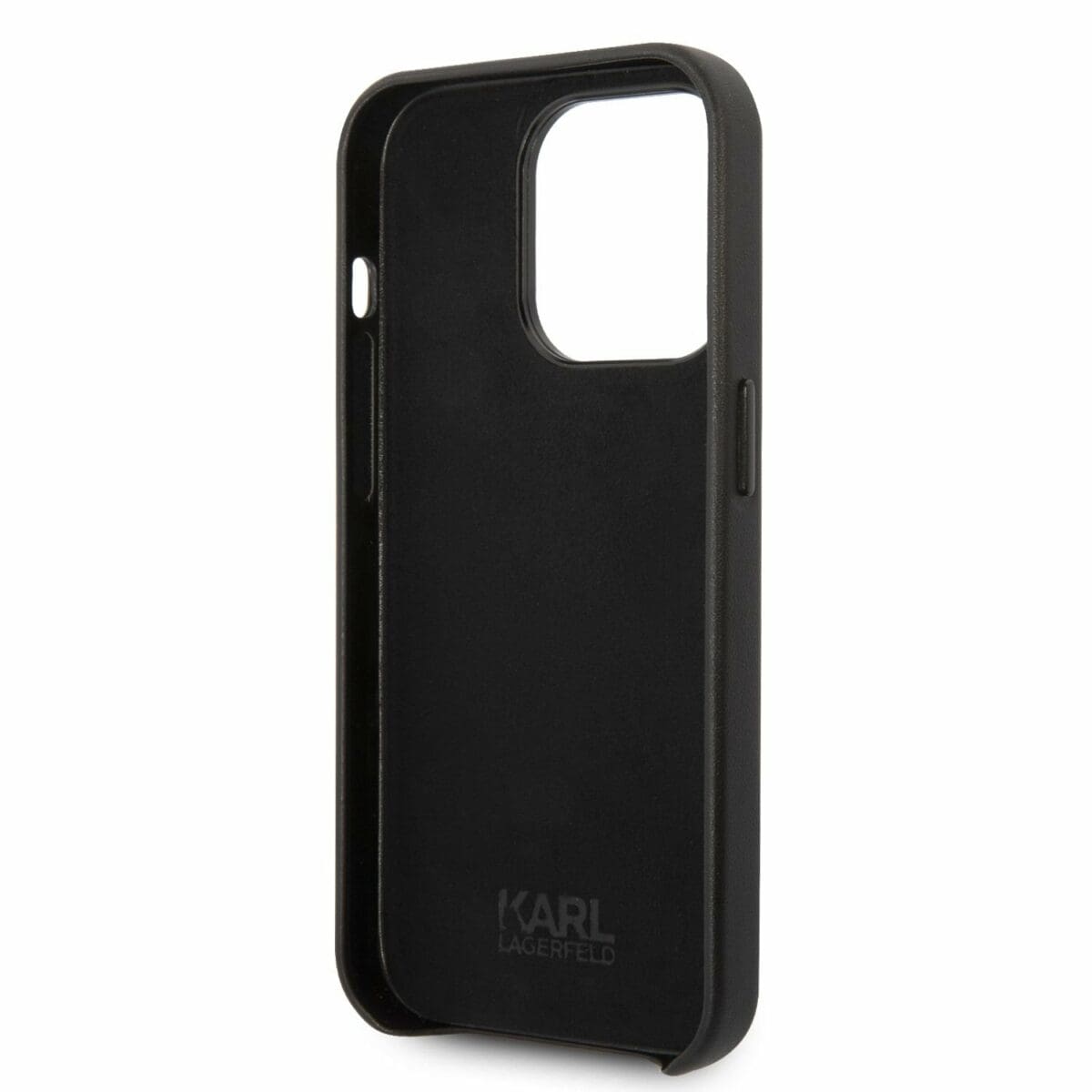 Karl Lagerfeld PU Leather Perforated Logo Black Kryt iPhone 14 Pro Max