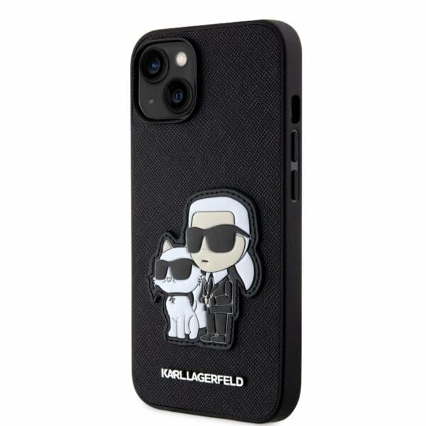 Karl Lagerfeld PU Saffiano Karl and Choupette NFT Black Kryt iPhone 13