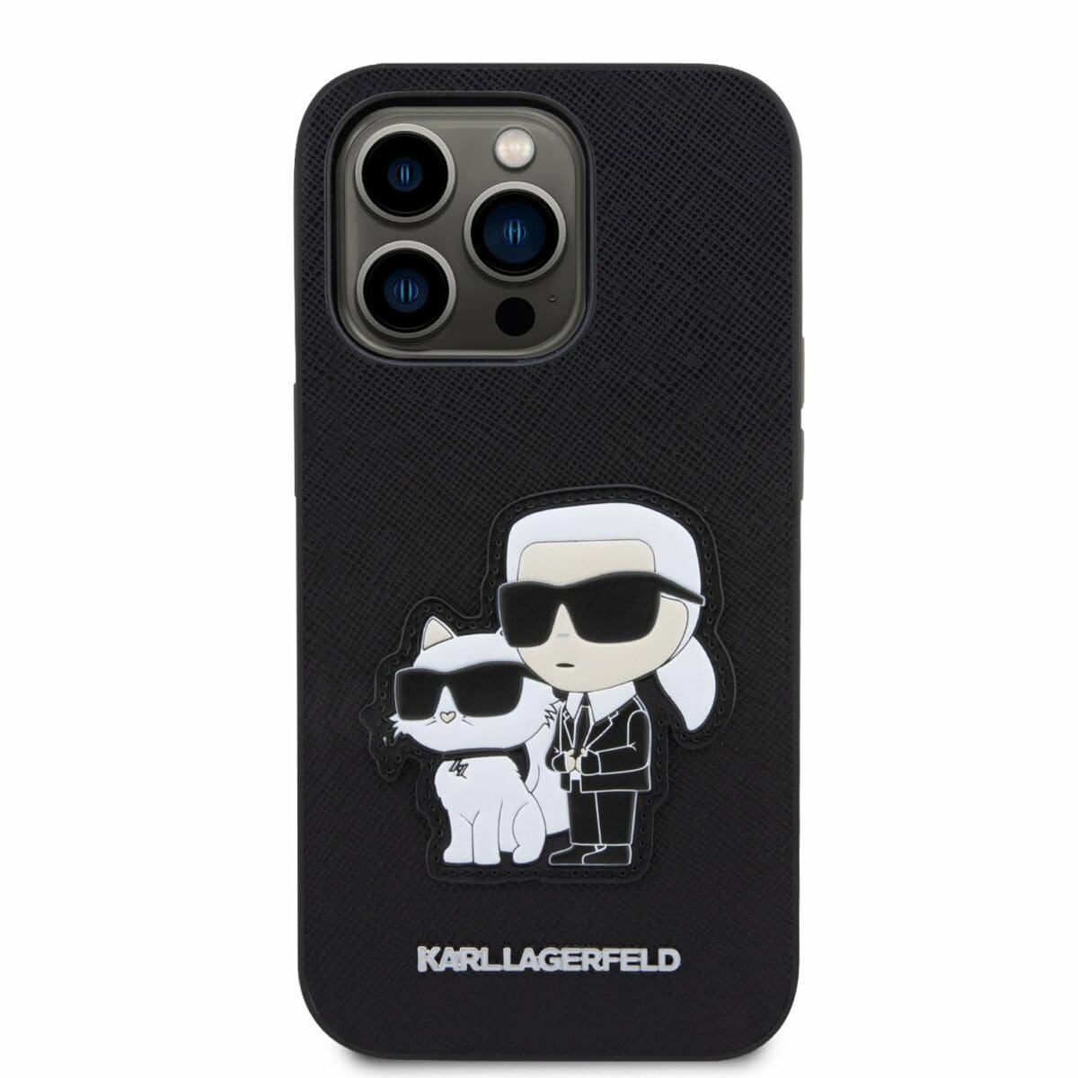 Karl Lagerfeld PU Saffiano Karl and Choupette NFT Black Kryt iPhone 13 Pro