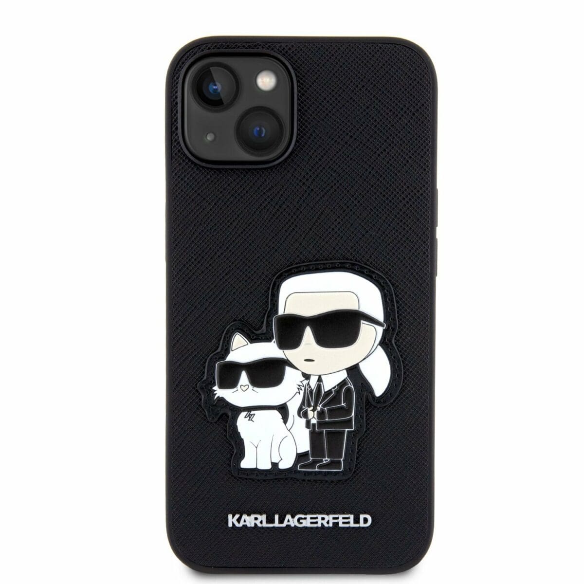 Karl Lagerfeld PU Saffiano Karl and Choupette NFT Black Kryt iPhone 14