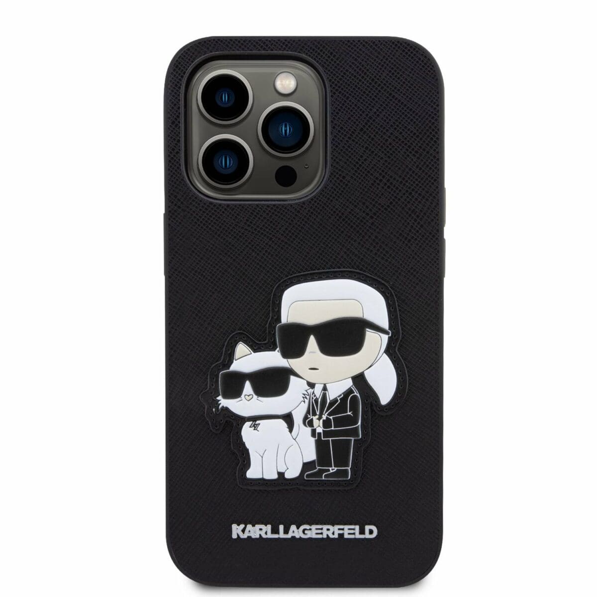 Karl Lagerfeld PU Saffiano Karl and Choupette NFT Black Kryt iPhone 14 Pro
