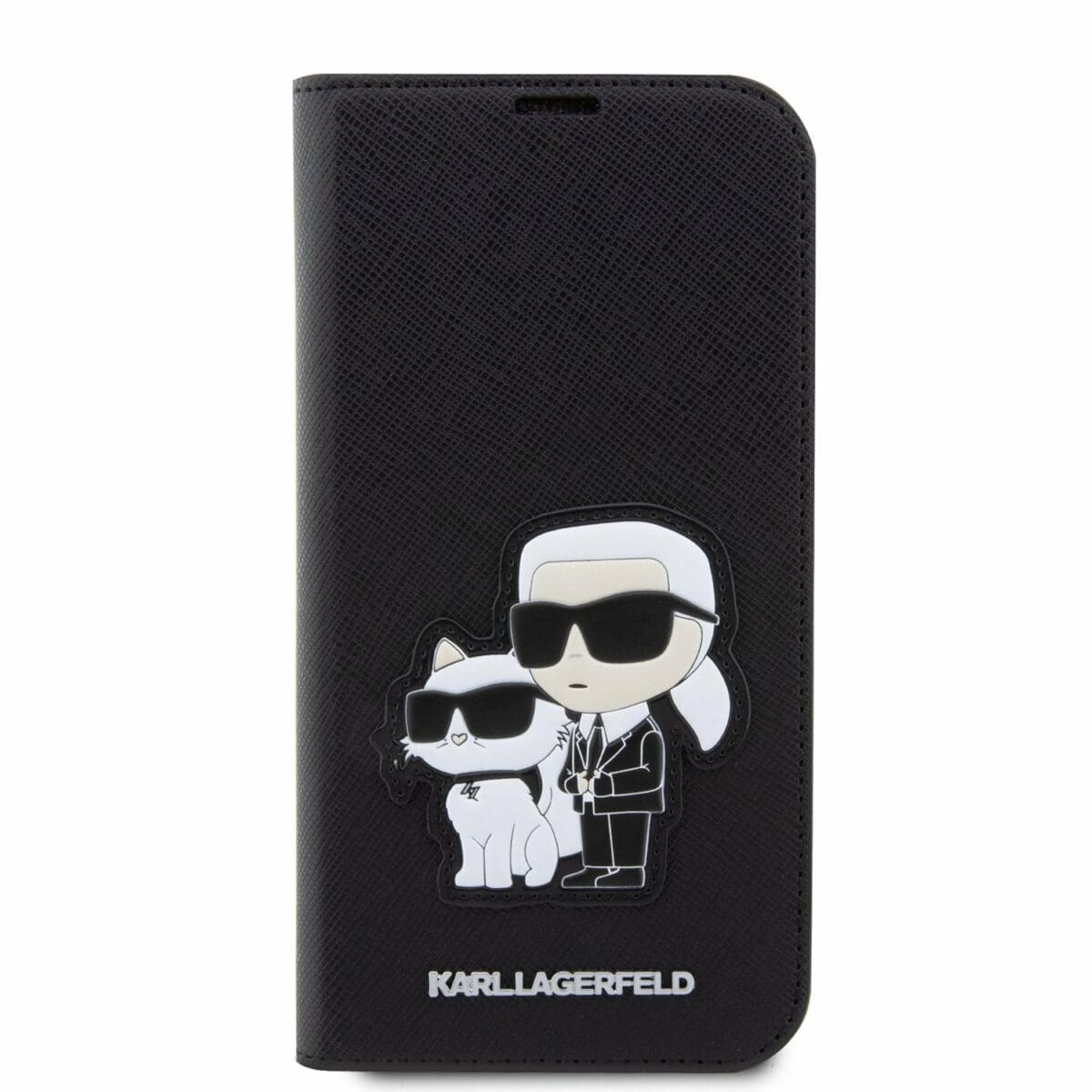 Karl Lagerfeld PU Saffiano Karl and Choupette NFT Book Black Kryt iPhone 14 Pro Max