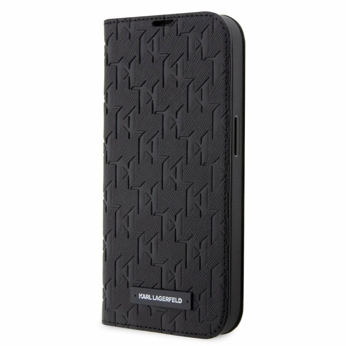 Karl Lagerfeld PU Saffiano Monogram Book Black Kryt iPhone 14 Pro