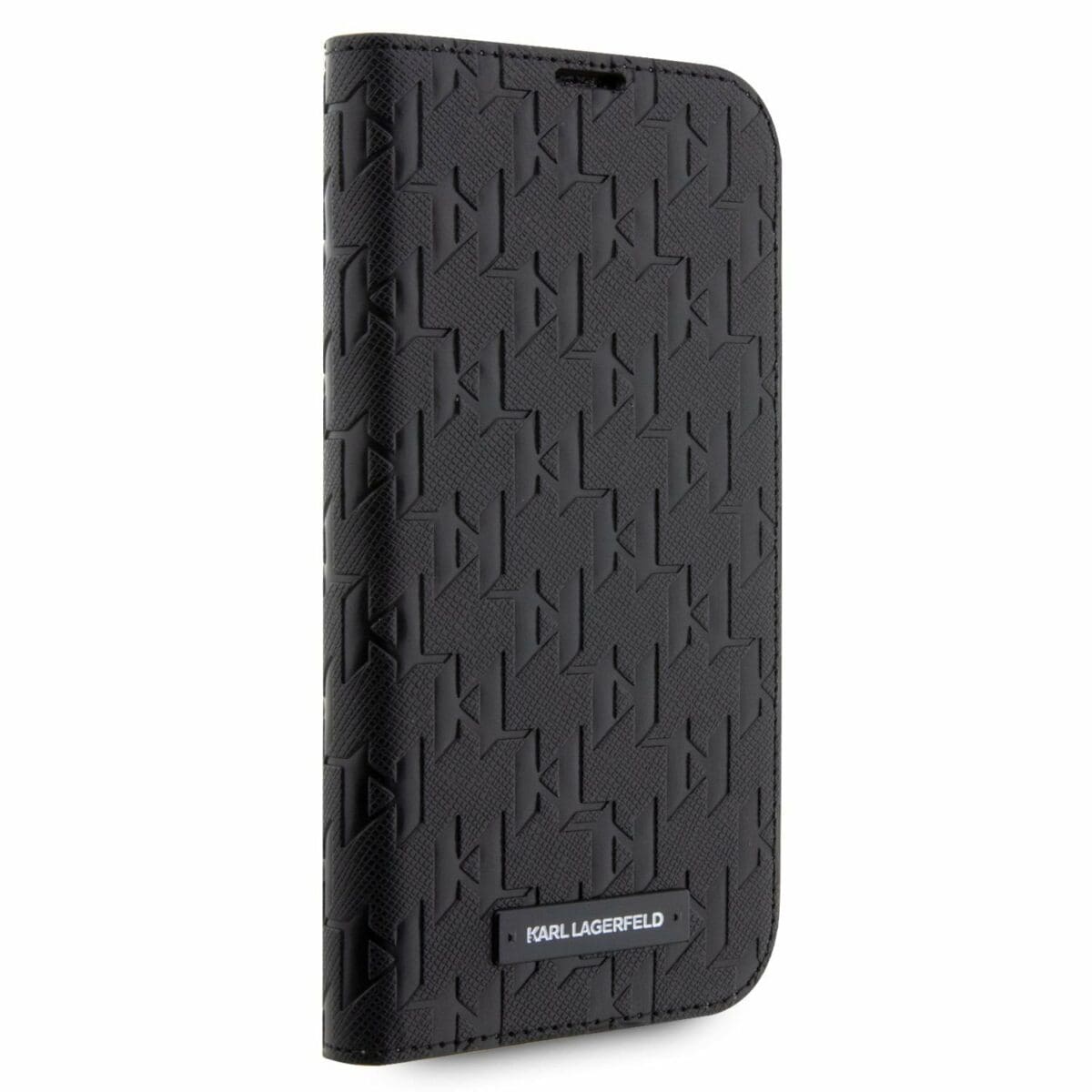 Karl Lagerfeld PU Saffiano Monogram Book Black Kryt iPhone 14 Pro