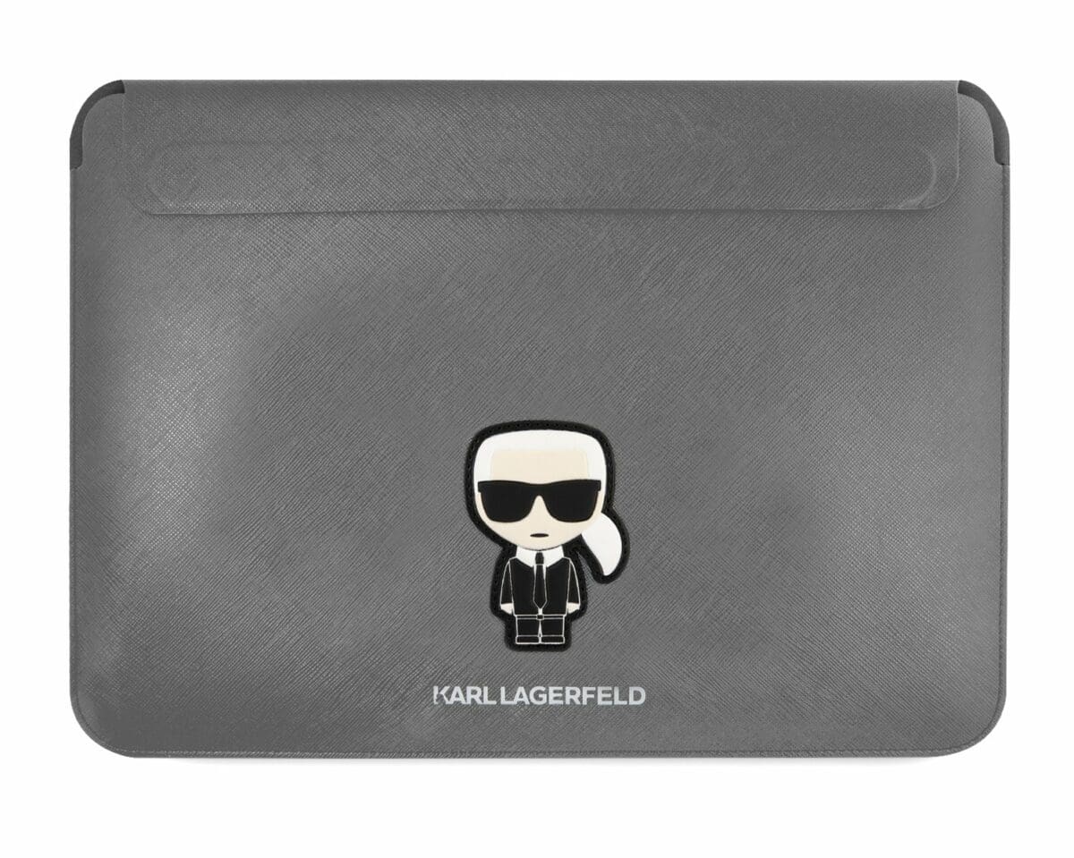 Karl Lagerfeld Saffiano Ikonik Computer Sleeve Silver Kryt Notebook 13/14"