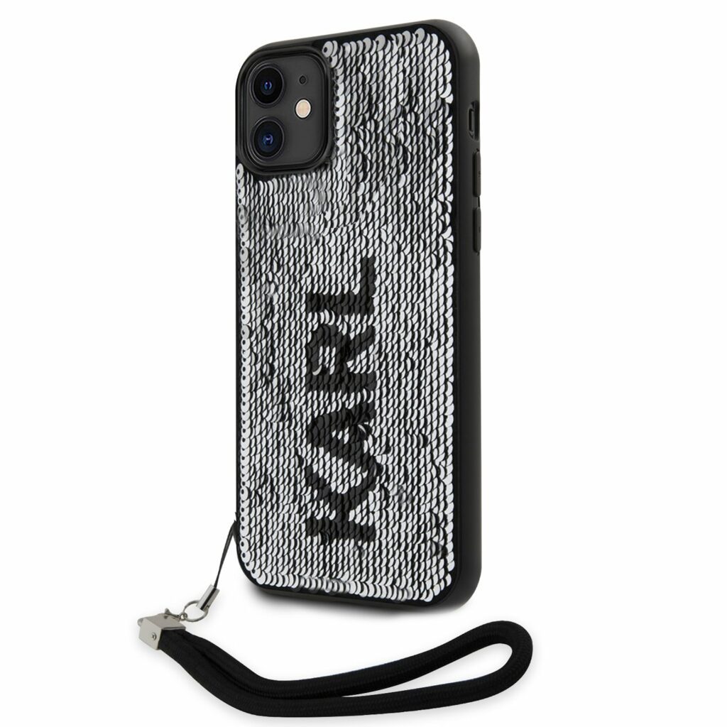 Karl Lagerfeld Sequins Reversible Black/Silver Kryt iPhone 11