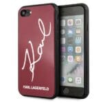 Karl Lagerfeld Signature KLHCI8DLKSRE Red Kryt iPhone 8/7/SE 2020/SE 2022