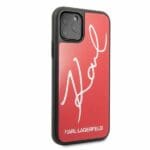 Karl Lagerfeld Signature KLHCN65DLKSRE Red Kryt iPhone 11 Pro Max