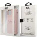 Karl Lagerfeld Stack Pink Logo Silicone Pink Kryt iPhone 11