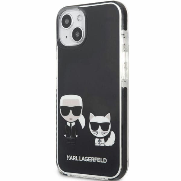Karl Lagerfeld TPE Karl and Choupette Black Kryt iPhone 13 Mini
