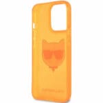 Karl Lagerfeld TPU Choupette Head Fluo Orange Kryt iPhone 13 Pro