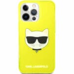 Karl Lagerfeld TPU Choupette Head Fluo Yellow Kryt iPhone 13 Pro