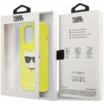 Karl Lagerfeld TPU Choupette Head Fluo Yellow Kryt iPhone 13 Pro