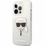Karl Lagerfeld TPU Full Glitter Karl Head Silver Kryt iPhone 13 Pro