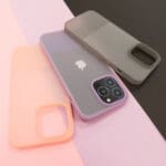 Kingxbar Plain Silicone Pink Kryt iPhone 13