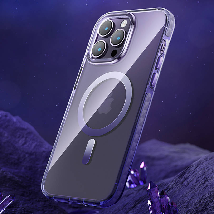 Kingxbar PQY Ice Crystal Magnetic MagSafe Gray Kryt iPhone 14 Pro
