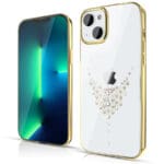 Kingxbar Sky Luxury Swarovski Crystals Gold Dew Kryt iPhone 13 Pro