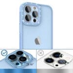 Kingxbar Sparkle Crystals Back Blue Kryt iPhone 13 Pro