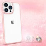 Kingxbar Sparkle Crystals Back Pink Kryt iPhone 13 Pro Max