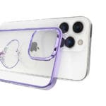 Kingxbar Wish Decorated Crystals Purple Kryt iPhone 14 Pro