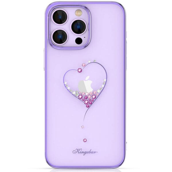 Kingxbar Wish Decorated Crystals Purple Kryt iPhone 14 Pro