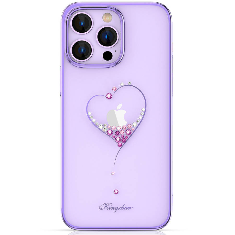 Kingxbar Wish Decorated Crystals Purple Kryt iPhone 14