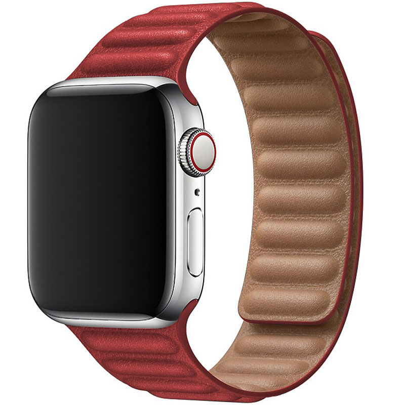 Koženkový Link Náramok Apple Watch 45/44/42/Ultra Red