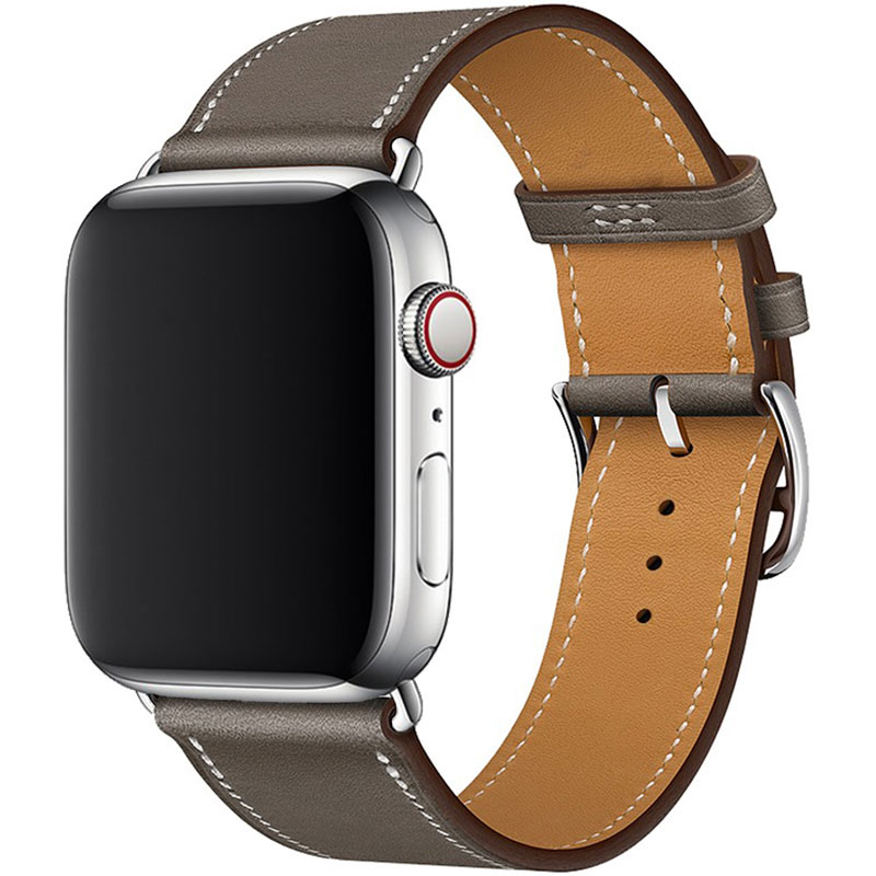 Koženkový Remienok Apple Watch 45/44/42/Ultra Gray