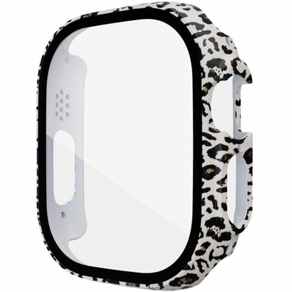 Kryt s Ochranným Sklom pre Apple Watch Black Leopard